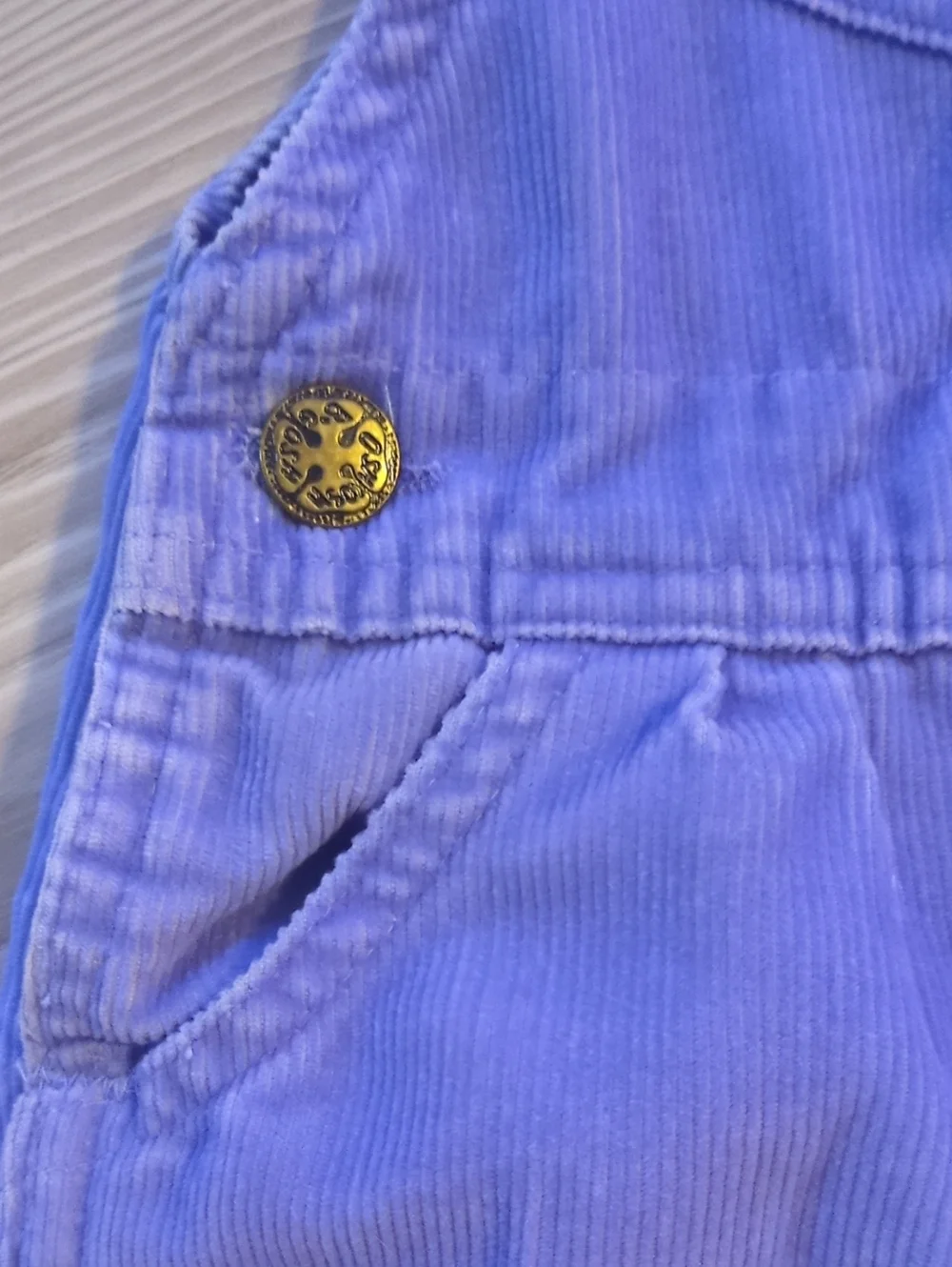 Vintage OshKosh B'gosh Purple Corduroy Overalls 18 Months USA Vestback Toddler